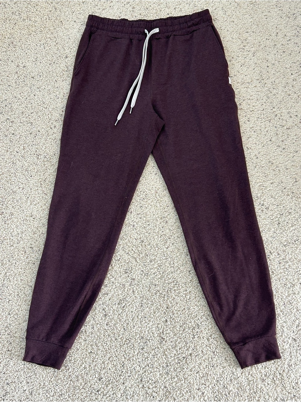 Vuori Women's Chocolate Joggers with White Drawstring